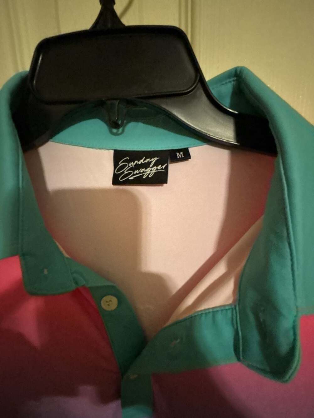 Sunday Swagger Tropical Palm Tree Print Fade Polo Shirt